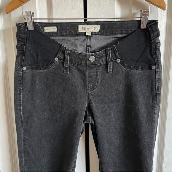 Madewell Maternity Skinny Jeans Women’s 29 Black Stonewashed Raw Hem Stretch EUC - Picture 4 of 16